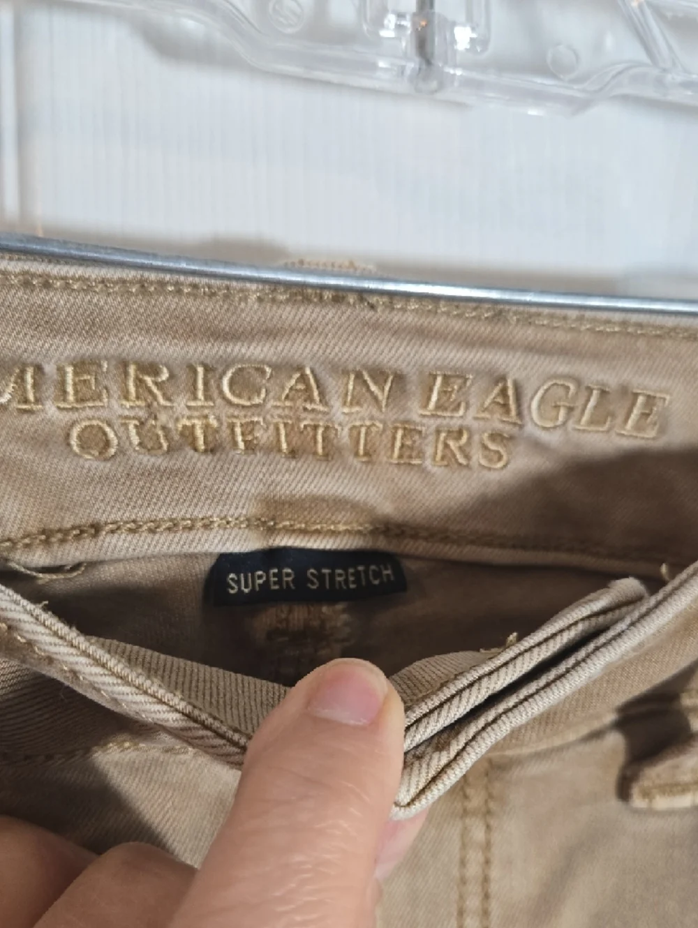 American Eagle Outfitters Tan Midi Jean Shorts Size 4 - Picture 2 of 6